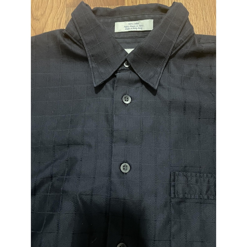 John W Nordstrom Shirt Mens Large Classic Fit Black Check Long Sleeve - Picture 3 of 12